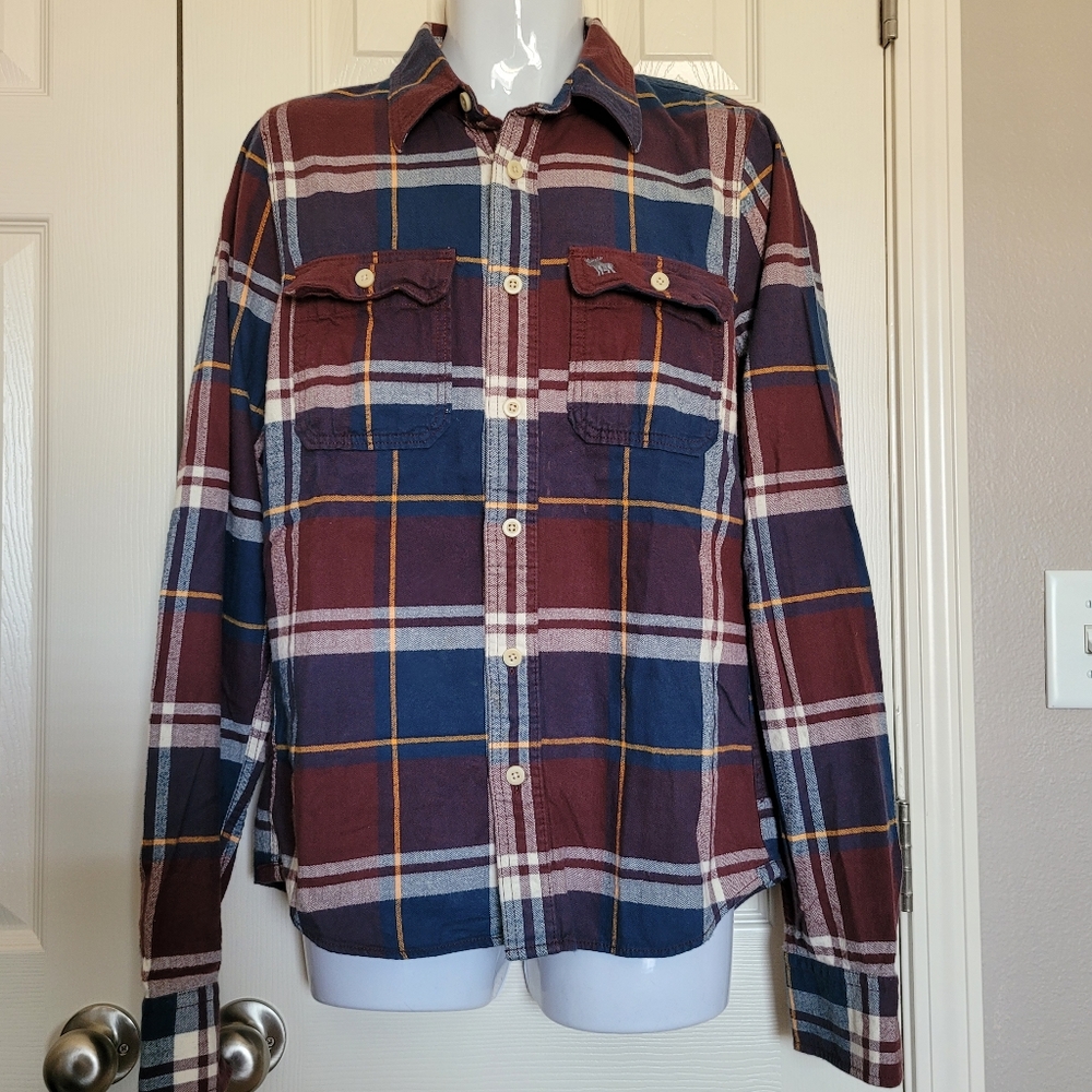 Abercrombie & Fitch Men's Muscle Thick Flannel Shirt - Sz L